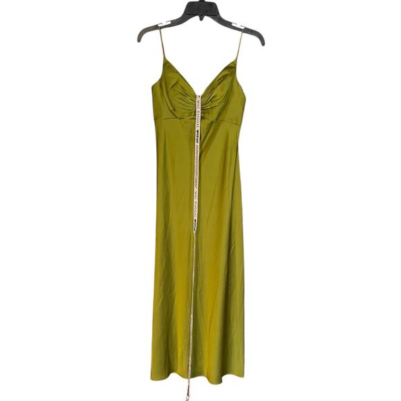 Mac Duggal NEW Size 0 70167 Apple Green Spaghetti Strap Charmeuse Slip Dress - Picture 4 of 12